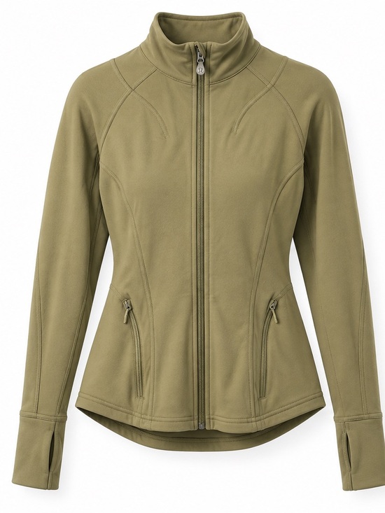 lululemon athletica Sweaters - Lululemon Vintage Olive Green Full Zip Jacket